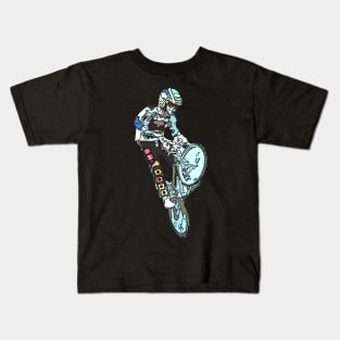 bmx race old school Kids T-Shirt